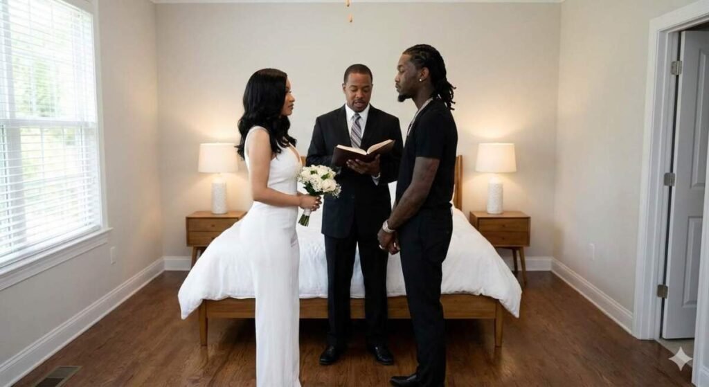 The Cardi B and Offset Relationship Timeline | Uncategorized | Big Shot Bay The couple's secret bedroom wedding in Atlanta, September 2017.